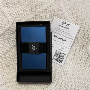 Code 118 Blue Card Holder Wallet NIB